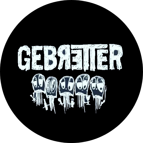 Gebretter Motiv 1 Anstecker mit Sicherheitsnadel Ø 25 mm