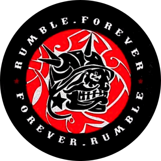 Rumble Militia Motiv 3 Anstecker mit Sicherheitsnadel Ø 25mm