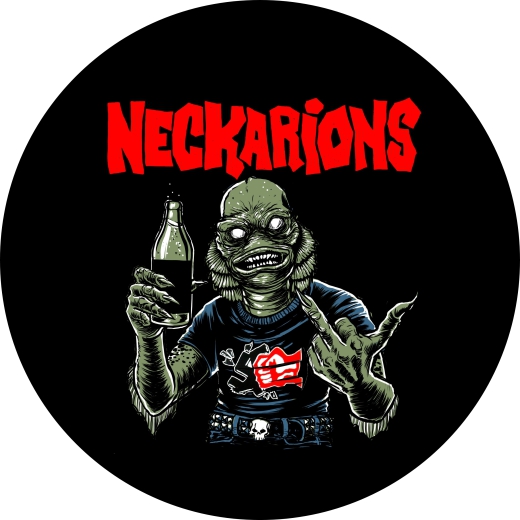 Neckarions Motiv 2 Anstecker mit Sicherheitsnadel Ø 25 mm