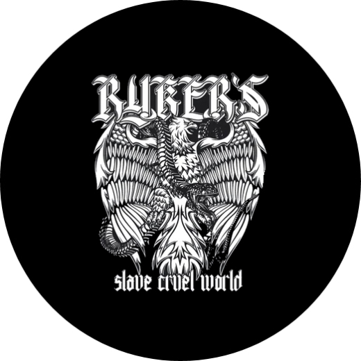 Ryker´s Rykers Motiv 2 Anstecker mit Sicherheitsnadel Ø 25 mm