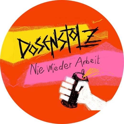 Dosenstolz Motiv 1 Anstecker mit Sicherheitsnadel Ø 25 mm