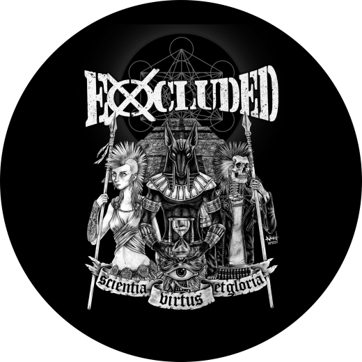 Excluded Motiv 2 Anstecker mit Sicherheitsnadel Ø 25 mm