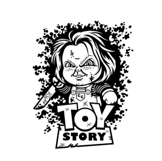 Horror Chucky Motiv 2 Toy Story Anstecker mit Sicherheitsnadel Ø 25 mm