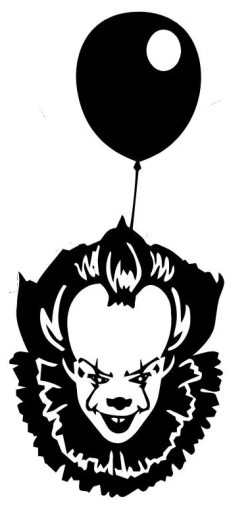 Horror Es Pennywise Motiv 1 Anstecker mit Sicherheitsnadel Ø 25 mm