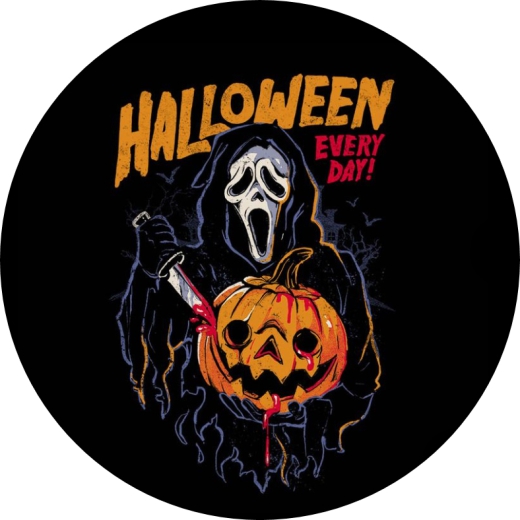 Horror Scream Motiv 2 Anstecker mit Sicherheitsnadel Ø 25 mm