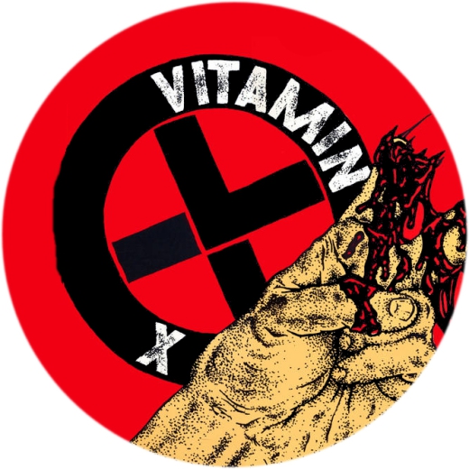 Vitamin X Motiv 1 Anstecker mit Sicherheitsnadel Ø 25 mm