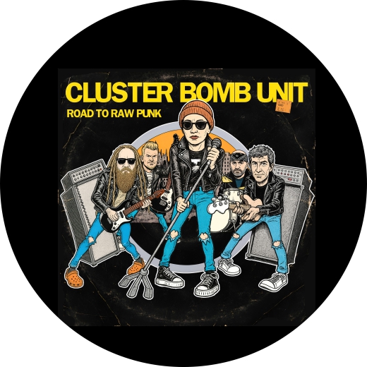 Cluster Bomb Unit Motiv 2 Anstecker mit Sicherheitsnadel Ø 25 mm