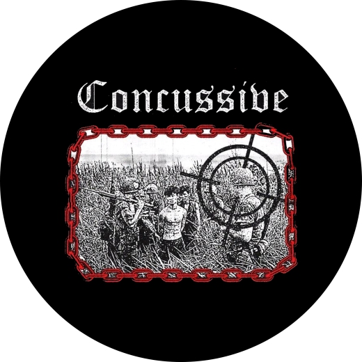 Concussive Motiv 1 Anstecker mit Sicherheitsnadel Ø 25 mm