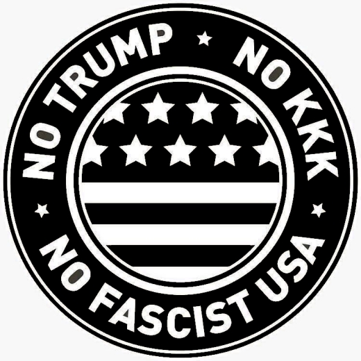 No Trump No KKK No Fascist USA Motiv 2 Anstecker mit Sicherheitsnadel Ø 25 mm