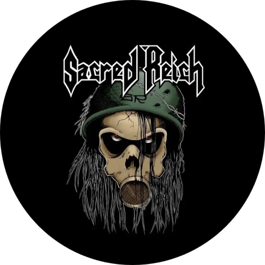 Sacred Reich Motiv 1 Anstecker mit Sicherheitsnadel Ø 25 mm