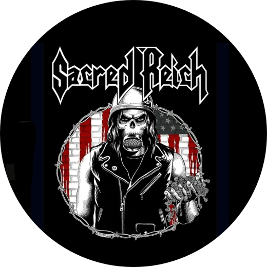 Sacred Reich Motiv 3 Anstecker mit Sicherheitsnadel Ø 25 mm