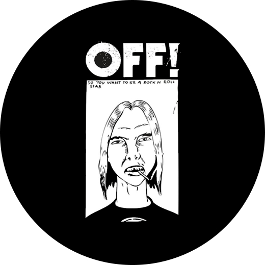 Off! Motiv 1 Anstecker mit Sicherheitsnadel Ø 25 mm