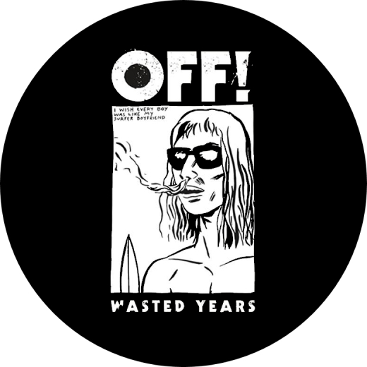 Off! Motiv 2 Anstecker mit Sicherheitsnadel Ø 25 mm