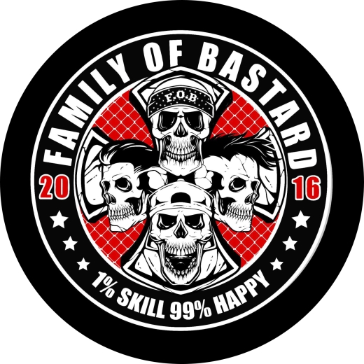 Family Of Bastard Motiv 1 Anstecker mit Sicherheitsnadel Ø 25 mm