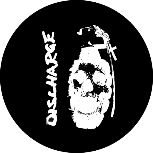 Discharge Motiv 43 Anstecker mit Sicherheitsnadel Ø 25 mm