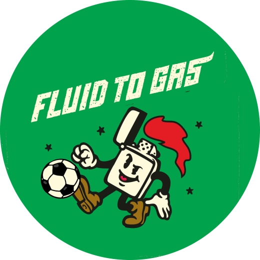 Fluid To Gas Motiv 1 Anstecker mit Sicherheitsnadel Ø 25 mm