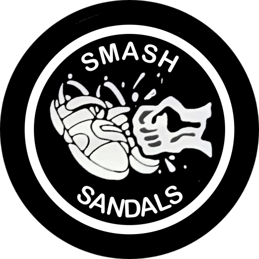 Smash Sandals Motiv 1 Anstecker mit Sicherheitsnadel Ø 25 mm