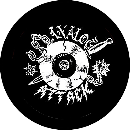 Analog Attack Motiv 1 Anstecker mit Sicherheitsnadel Ø 25 mm