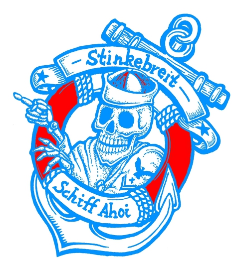 Stinkebreit Motiv 1 Anstecker mit Sicherheitsnadel Ø 25 mm