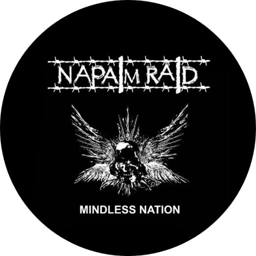 Napalm Raid Motiv 4 Anstecker mit Sicherheitsnadel Ø 25 mm