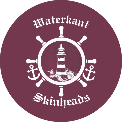 Waterkant Skinheads Motiv 1 Anstecker mit Sicherheitsnadel Ø 25 mm