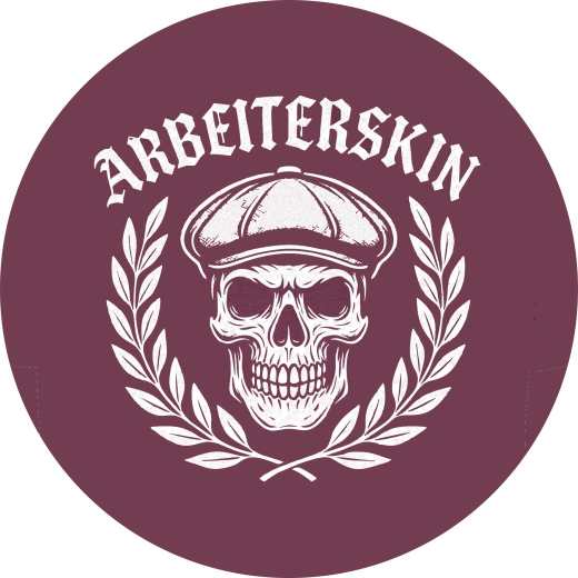 Arbeiterskin Motiv 1 Anstecker mit Sicherheitsnadel Ø 25 mm