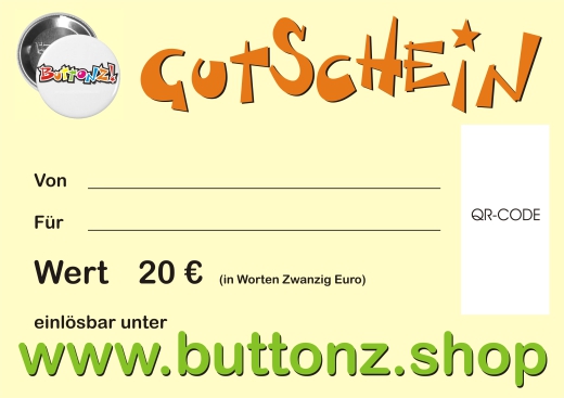 Gutschein Wert 20 €