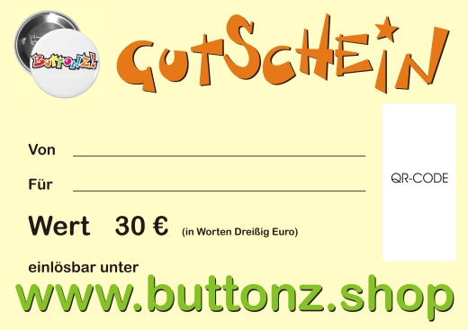 Gutschein Wert 30 €
