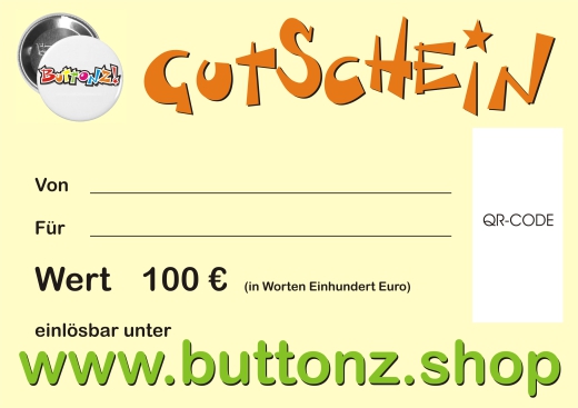 Gutschein Wert 100 €