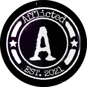 Afflicted Motiv 1 Anstecker mit Sicherheitsnadel Ø 25 mm