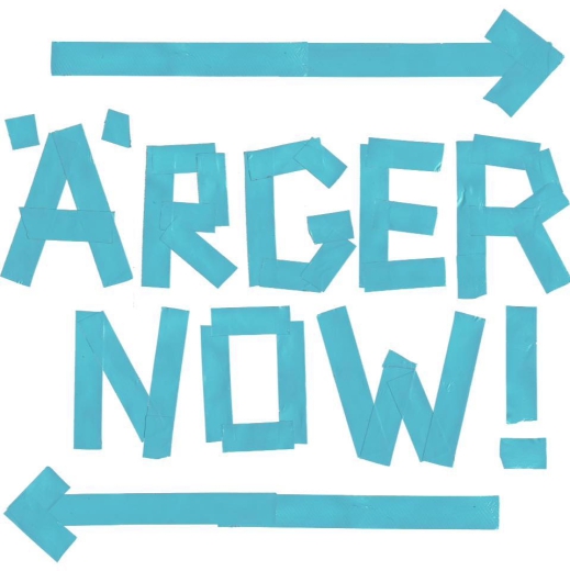 Ärger Now! Motiv 1 Anstecker mit Sicherheitsnadel Ø 25 mm