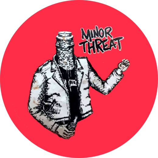 Minor Threat Motiv 5 Anstecker mit Sicherheitsnadel Ø 25 mm
