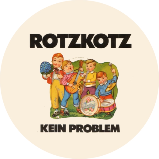 Rotzkotz Motiv 1 Anstecker mit Sicherheitsnadel Ø 25 mm