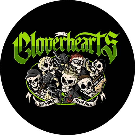 Cloverhearts Motiv 1 Anstecker mit Sicherheitsnadel Ø 25 mm
