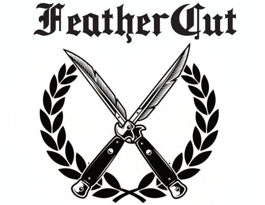 Feather Cut Motiv 1 Anstecker mit Sicherheitsnadel Ø 25 mm