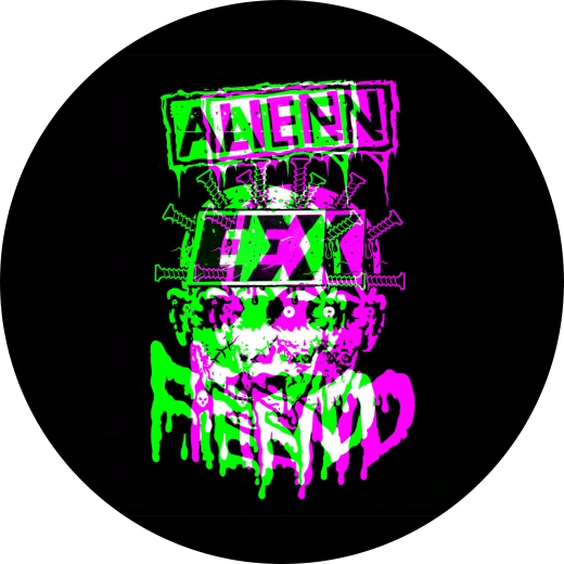 Alien Sex Fiend Motiv 5 Anstecker mit Sicherheitsnadel Ø 25 mm