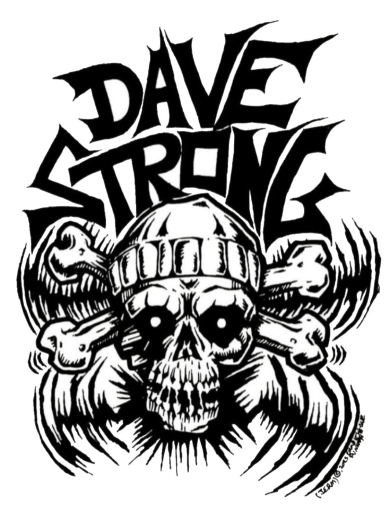 Dave Strong Motiv 2 Anstecker mit Sicherheitsnadel Ø 25 mm
