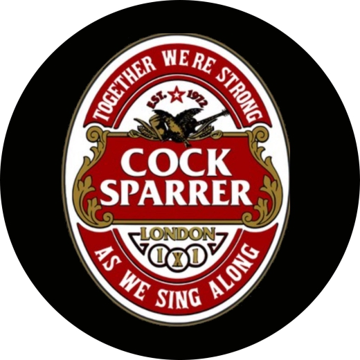Cock Sparrer Motiv 8 Anstecker mit Sicherheitsnadel Ø 25 mm