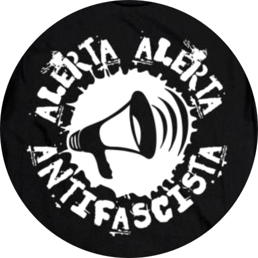 Alerta Alerta Antifascista Motiv 3 Anstecker mit Sicherheitsnadel Ø 25 mm