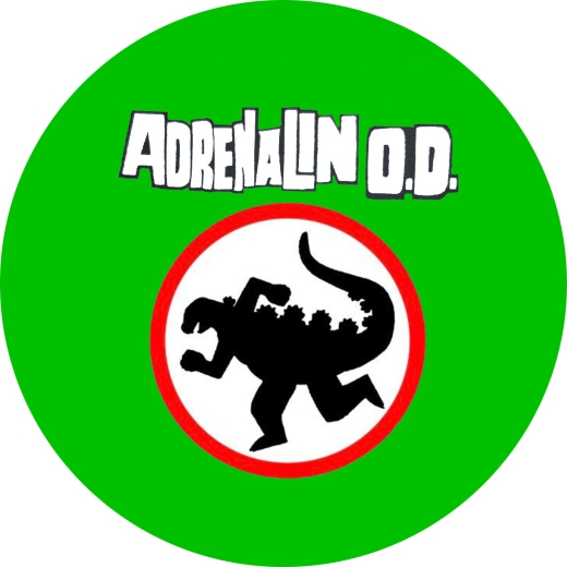 Adrenalin O.D. Motiv 5 Anstecker mit Sicherheitsnadel Ø 25 mm