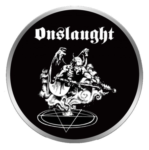 Onslaught Motiv 2 Anstecker mit Sicherheitsnadel Ø 25 mm