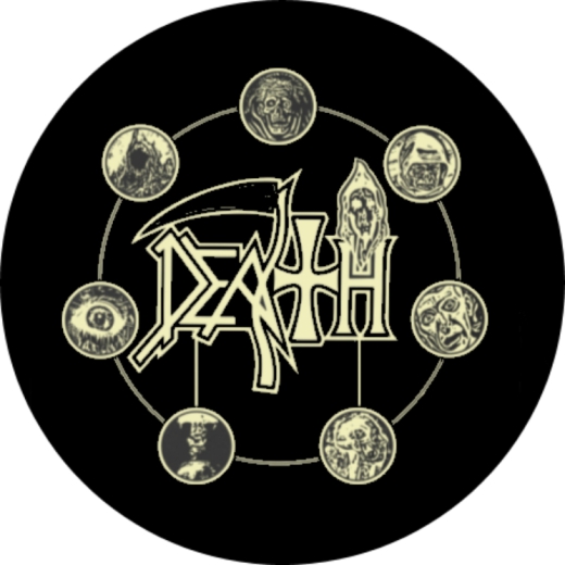 Death Motiv 2 Anstecker mit Sicherheitsnadel Ø 25mm