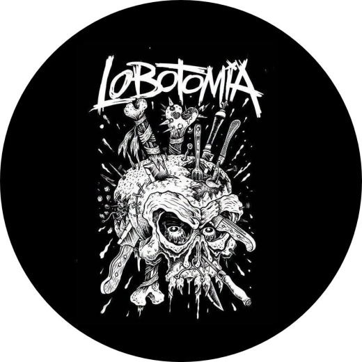 Lobotomia Motiv 1 Anstecker mit Sicherheitsnadel Ø 25 mm
