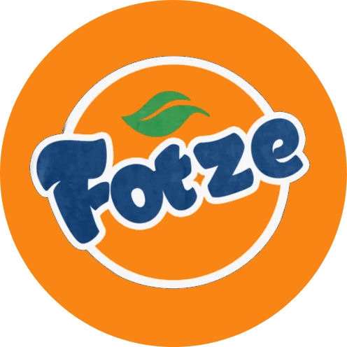 Fotze Parodie Fanta Motiv 1 Anstecker mit Sicherheitsnadel Ø 25 mm