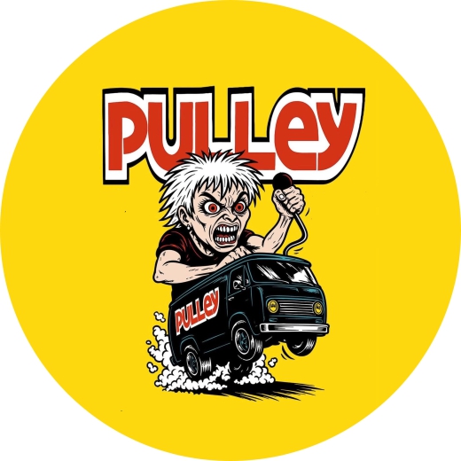 Pulley Motiv 3 Anstecker mit Sicherheitsnadel Ø 25 mm