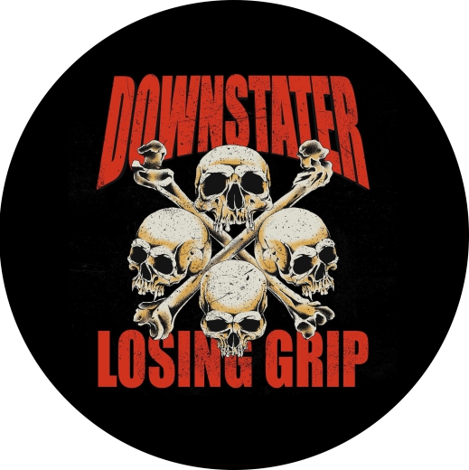 Downstater Motiv 2 Anstecker mit Sicherheitsnadel Ø 25 mm