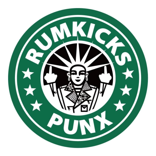 Rumkicks Motiv 1 Anstecker mit Sicherheitsnadel Ø 25 mm