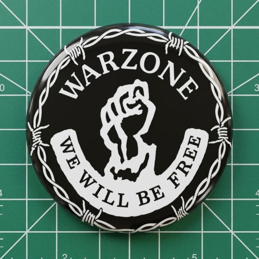 Warzone War Zone Motiv 3 Anstecker mit Sicherheitsnadel Ø 25 mm