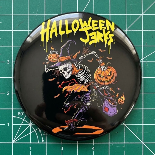 Halloween Jerks Circle Jerks-Parodie Motiv 2 Anstecker mit Sicherheitsnadel Ø 25 mm