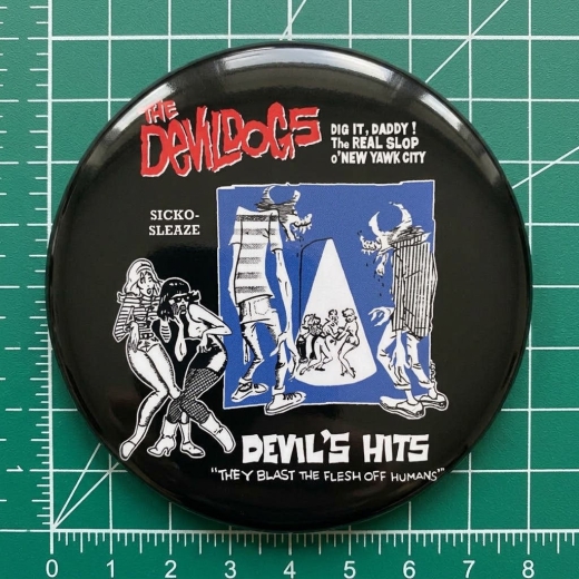 Devil Dogs Motiv 3 Anstecker mit Sicherheitsnadel Ø 25 mm